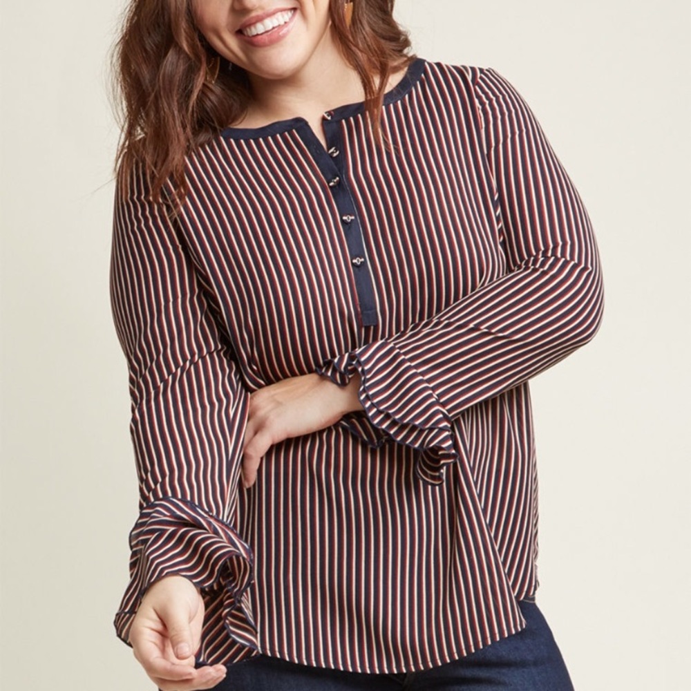Striped ModCloth blouse - Picture 3 of 4